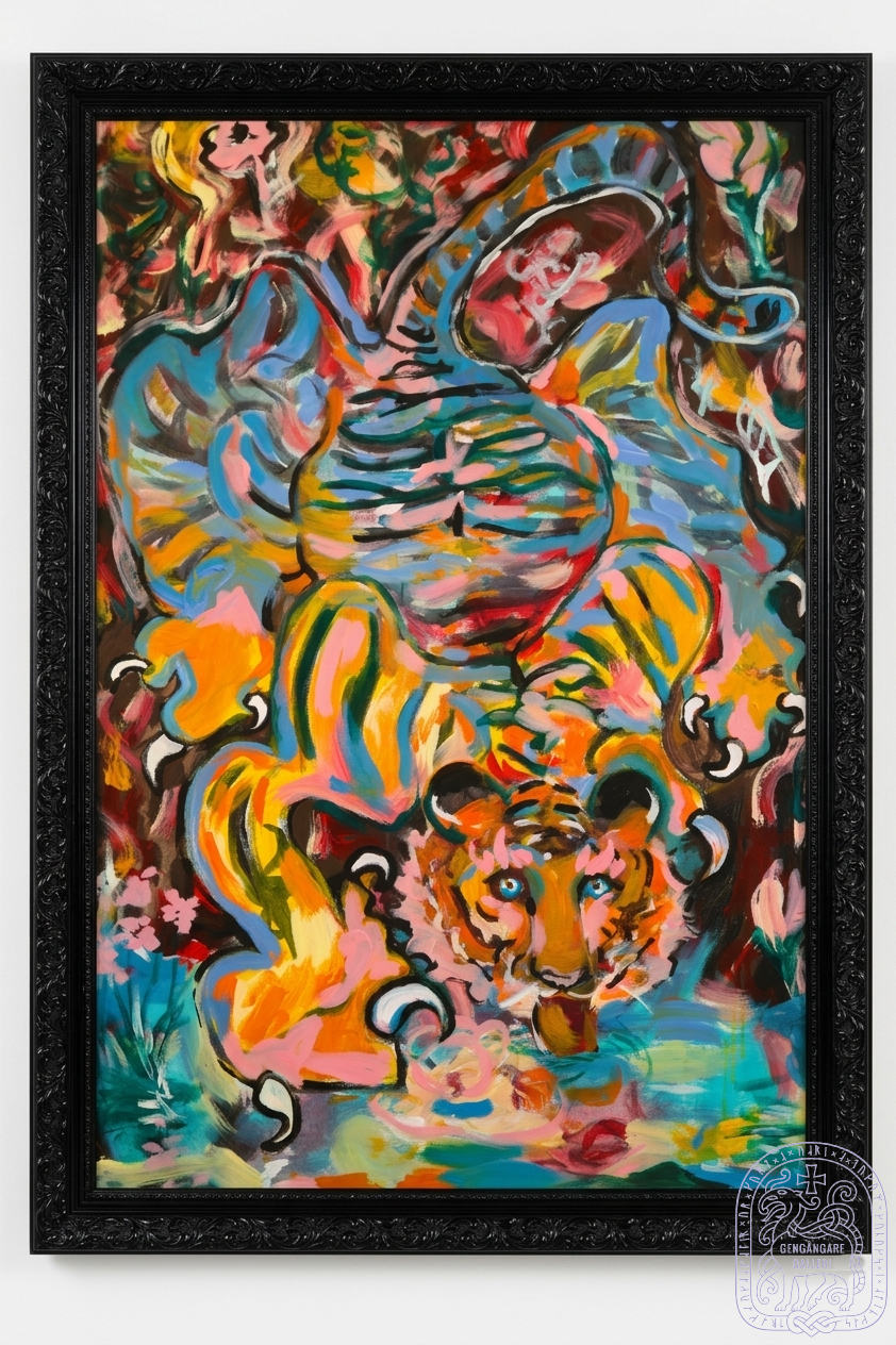 Artwork: Tiger, Tiger, Acrylic on Canvas, 120x80 cm, 2021