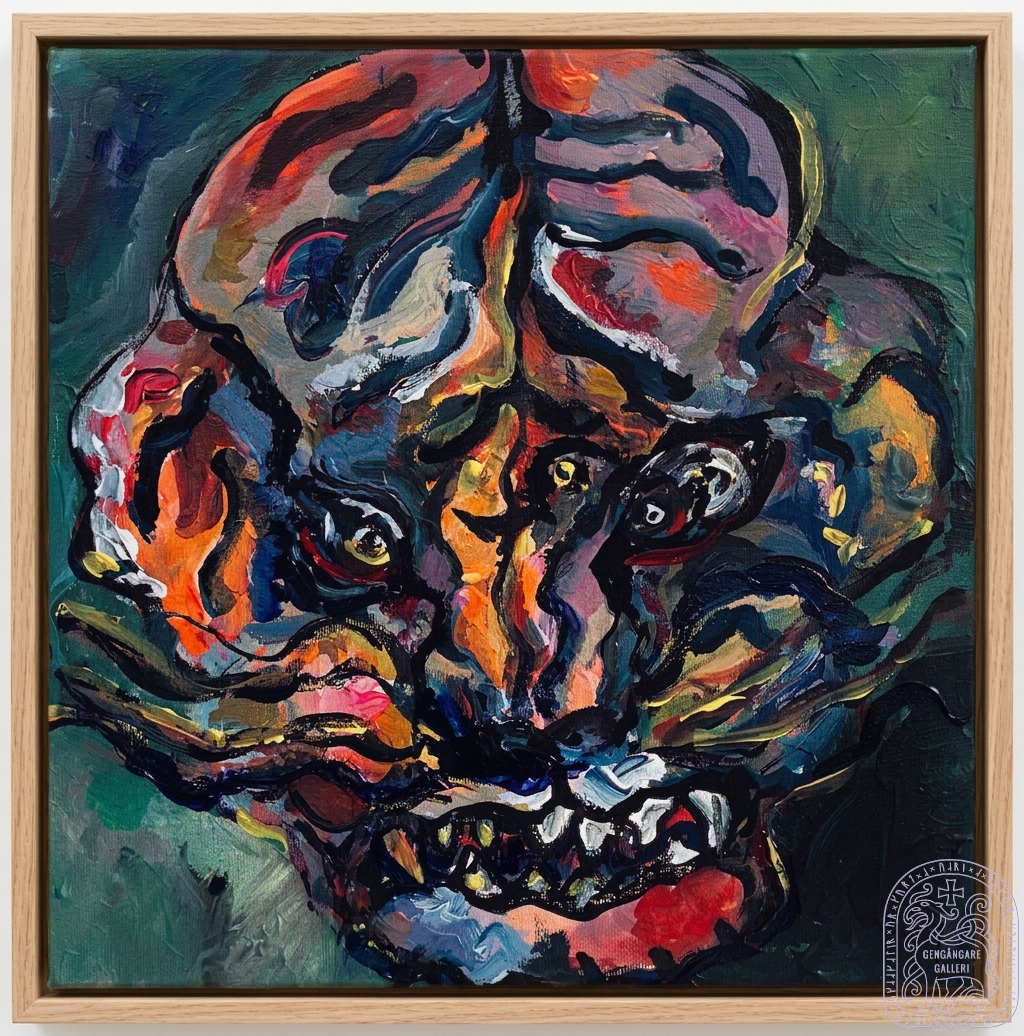 Artwork: A Tiger's Head, Acrylic on Canvas, 30x30 cm, 2022