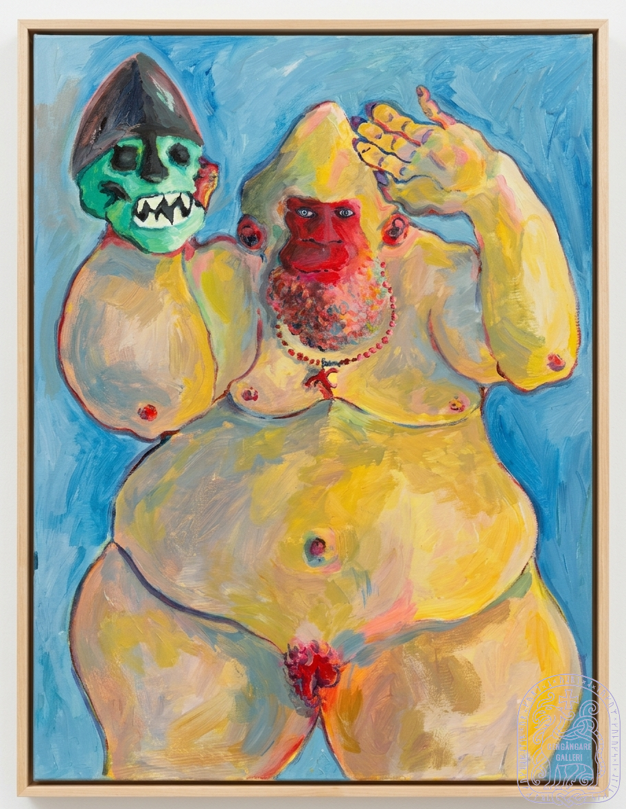 Artwork: Leonid and Fun Friend, Acrylic on Canvas, 90x70 cm, 2026